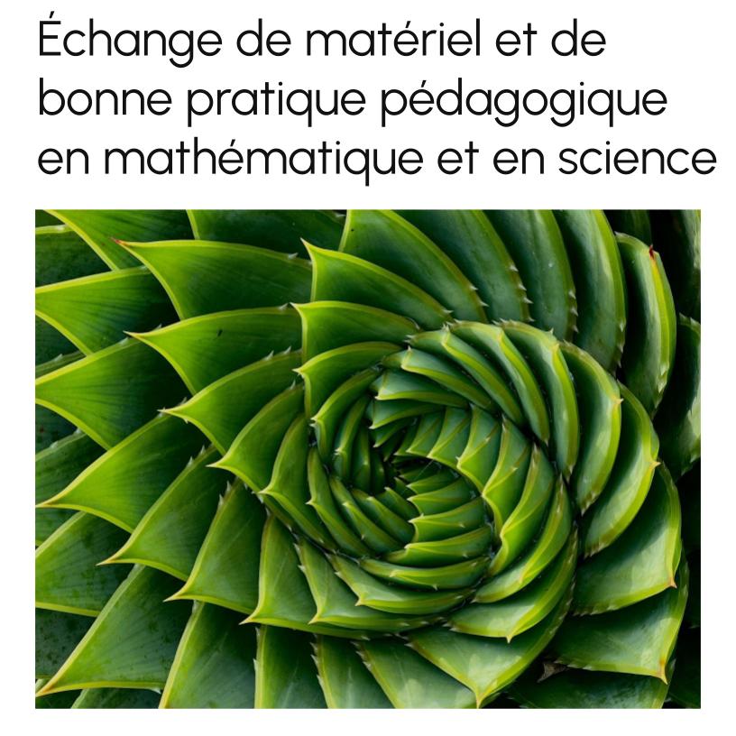 Exchange of Resources & Pedagogical Practices in Math and Science – Workshop Resources